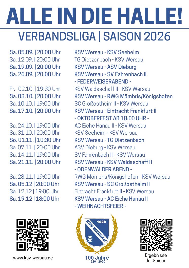 Neue Saison, neue Herausforderungen: KSV Wersau empfängt zum Auftakt den KSV Seeheim